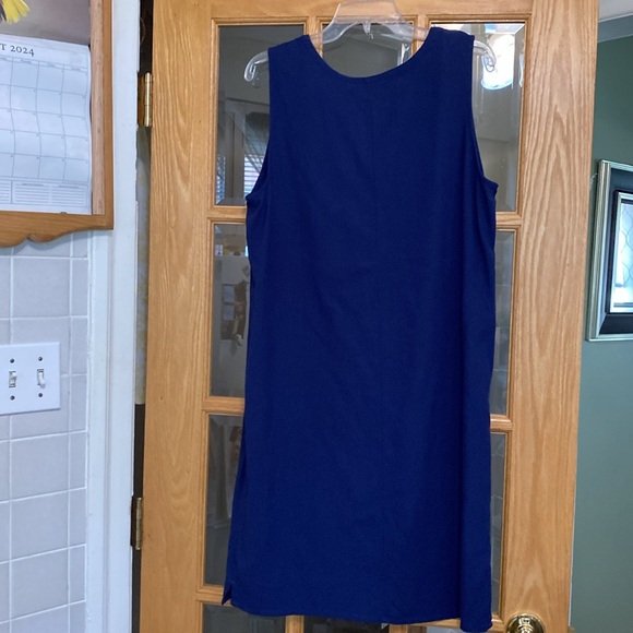 Linen blend sheath dress. - Picture 3 of 5